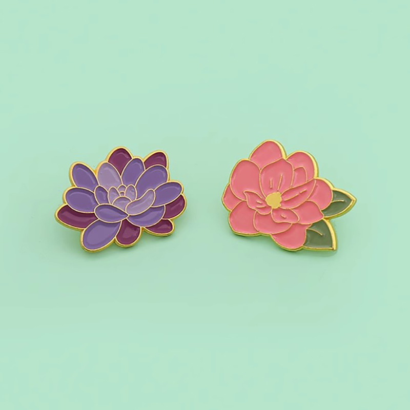 Botany Flower Enamel Lapel Pin (2)