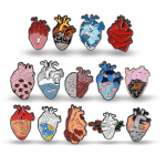 Creative Human Organ Enamel Pin - Custom Zinc Alloy Badge, Unique & Stylish Gift