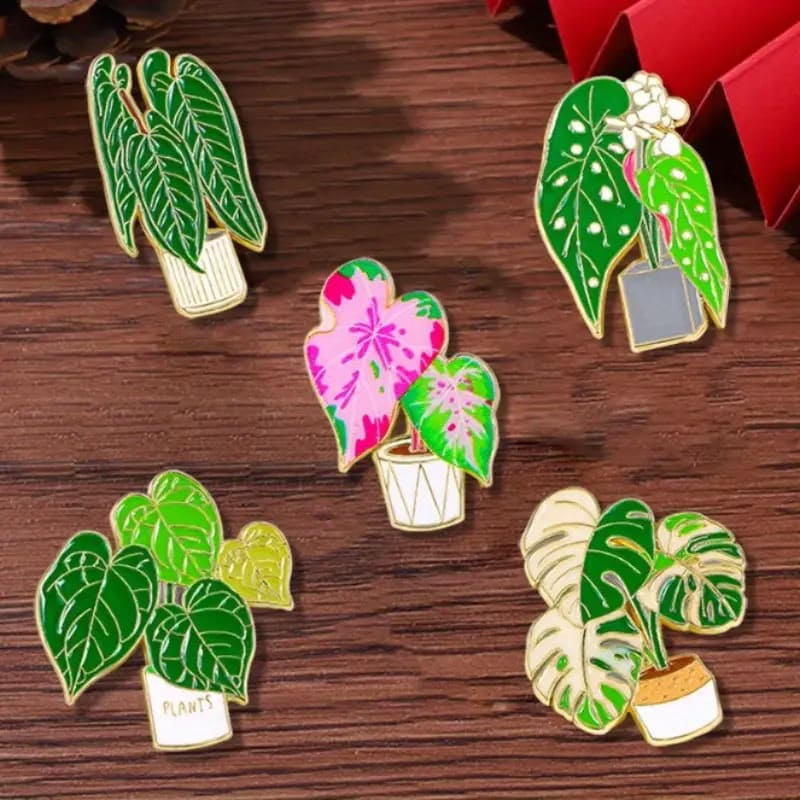 Plant Pot Enamel Lapel Pin (2)