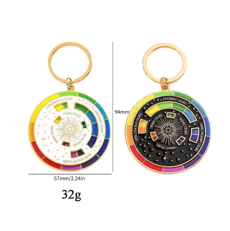 Triadic Color Wheel Keychain (3)