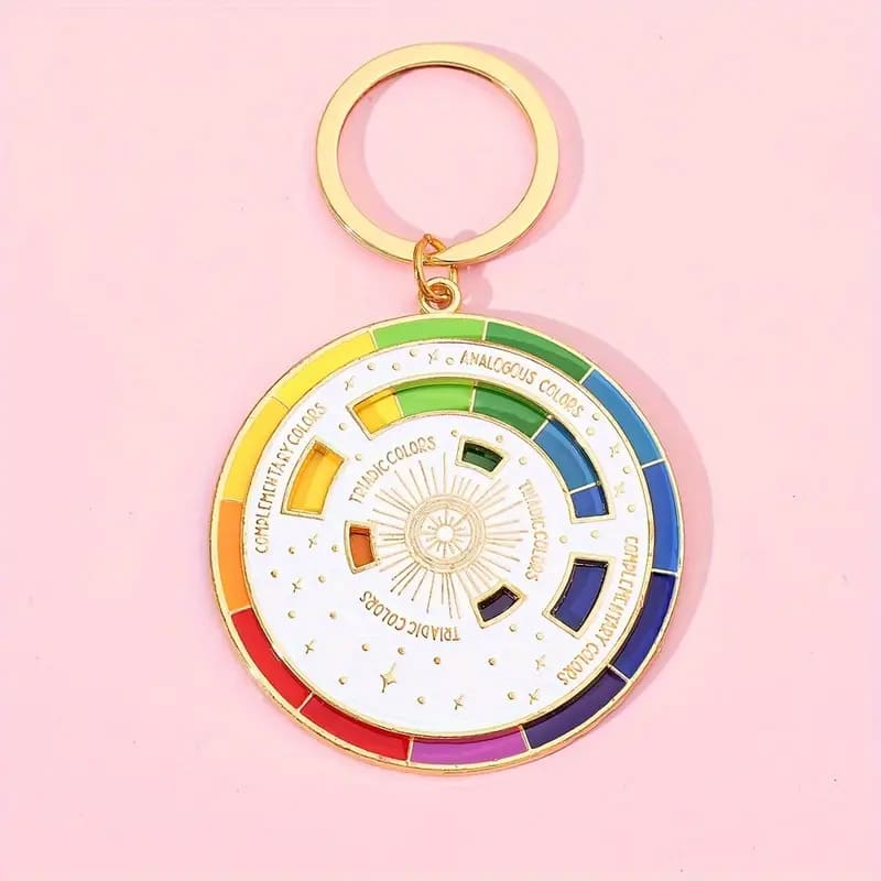 Triadic Color Wheel Keychain (4)