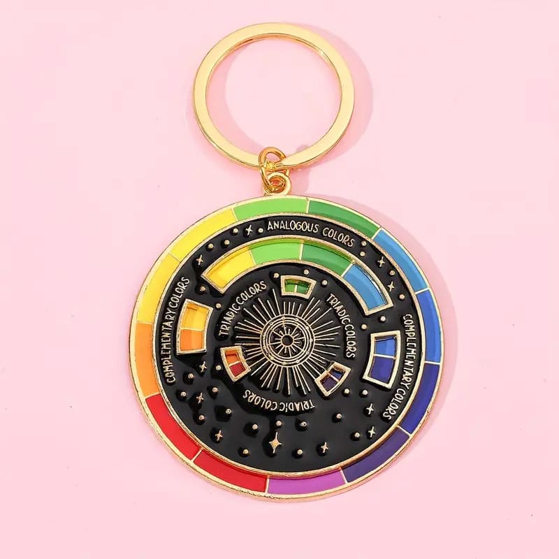 Triadic Color Wheel Keychain (5)