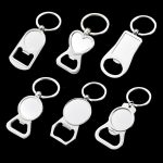 Multi-Functional Metal Bottle Opener Keychain with Custom Logo Stickers