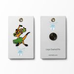 Custom Cute Monkey Metal Enamel Pin -Zinc Alloy Badge with Butterfly Clutch and Paper Card Packaging