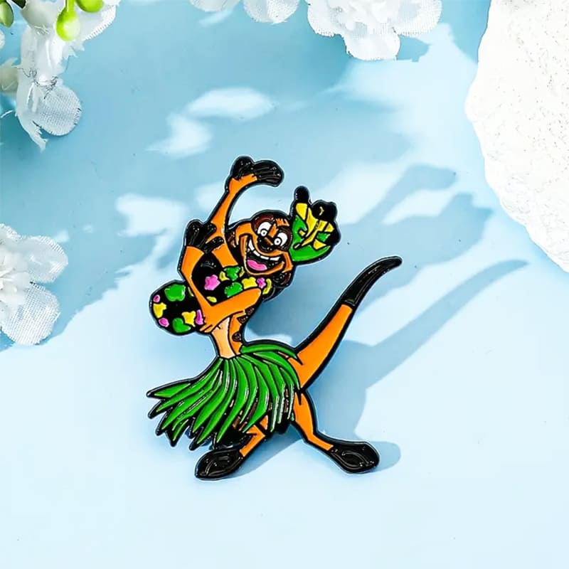 Cute Monkey Enamel Brooch (3)