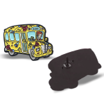 Customizable Cute Car Driver Enamel Pin - 40mm Zinc Alloy Black Nickel Plated Badge with Butterfly Clutch