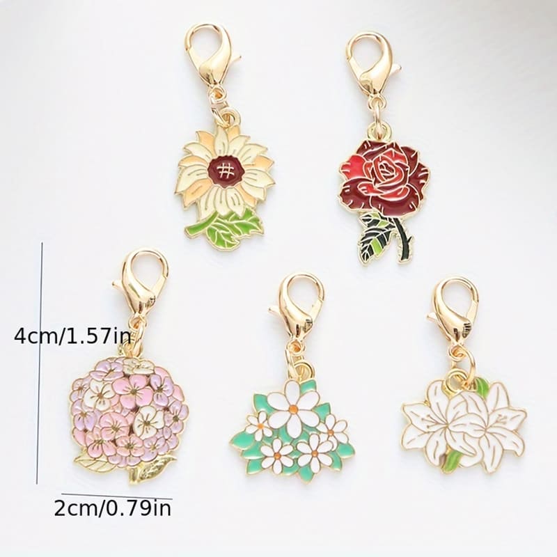 Flower Enamel Keychain (1)