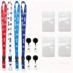 Heat-Printed Logo Lanyards with Badge Reel and Safety Accessories