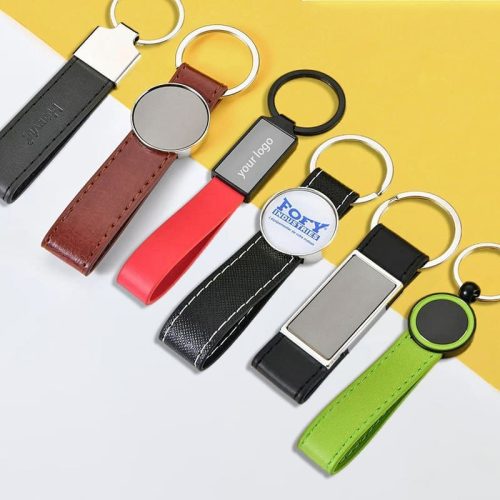 Leather Keyring Laser Logo