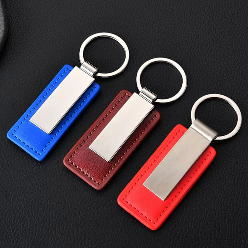 Leather Laser Logo Keychain (4)