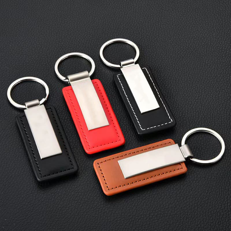 Leather Laser Logo Keychain