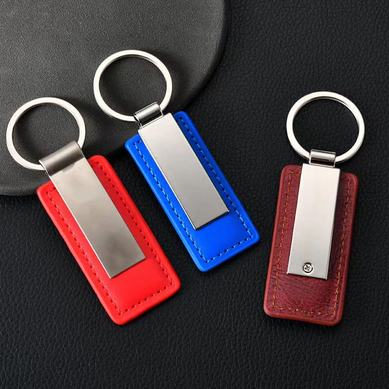 Leather Laser Your Logo Keychain