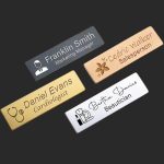 Stainless Steel Laser Name Plate Custom 7*2cm Name Badge