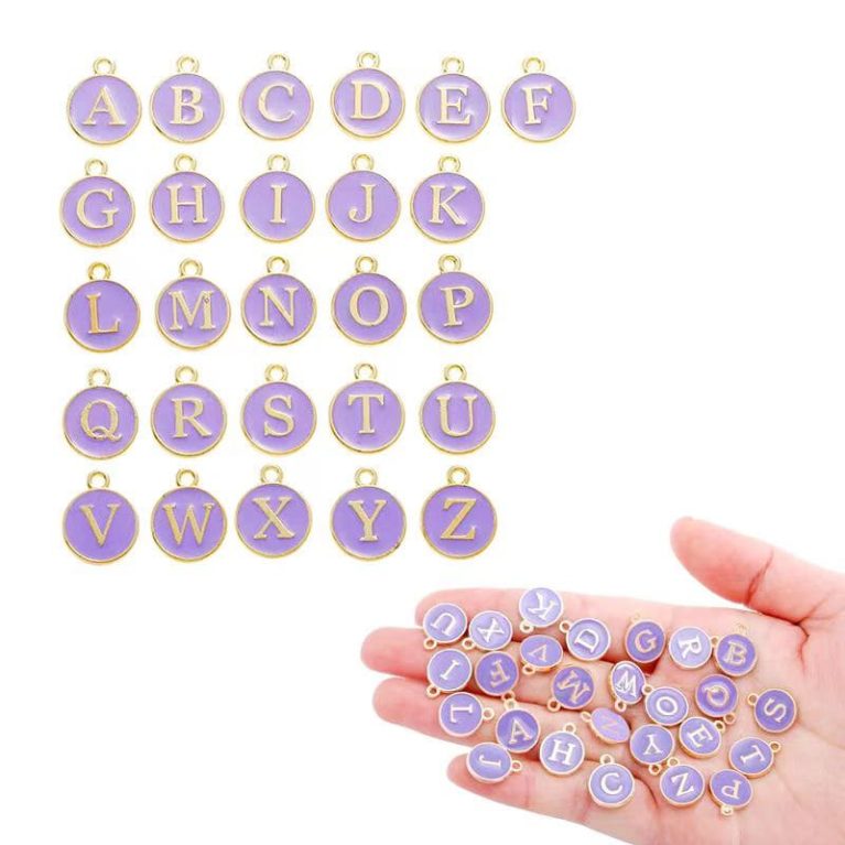Round Alphabet Charms (5)