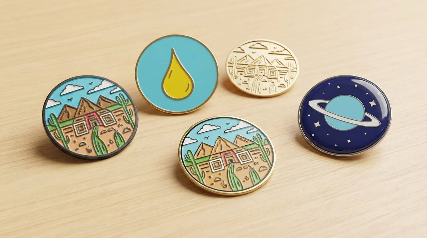 Quality control inspection of custom die struck lapel pins